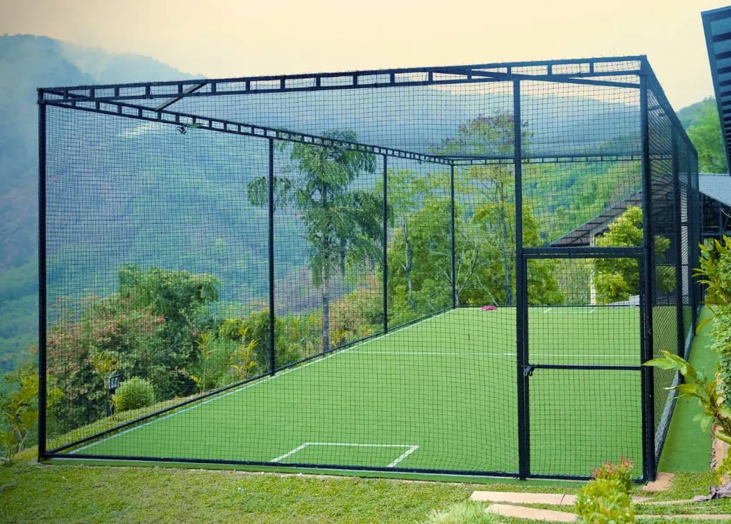 Hilltop sports turf cage at Peakdays Retreats